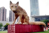 上海自然博物館門口人見人愛的“大狐貍保安”要回倫敦看大門了……