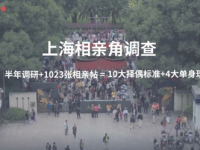 分析上海相親角千張相親帖，得出十大擇偶標準和婚配難的理由