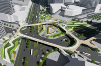 新江灣城空中連廊完成“第一跨”大梁吊裝,未來軌交10號20號線都將與之相連 新江灣城空中連廊完成“第一跨”大梁吊裝,未來軌交10號20號線都將與之相連