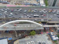 上海天目路立交附近有座橋在動!北橫通道唯一一座上跨雙鐵橋梁開始平移 上海天目路立交附近有座橋在動!北橫通道唯一一座上跨雙鐵橋梁開始平移