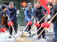 上海加裝電梯新政出臺后，虹口今天三臺加裝電梯同時開工